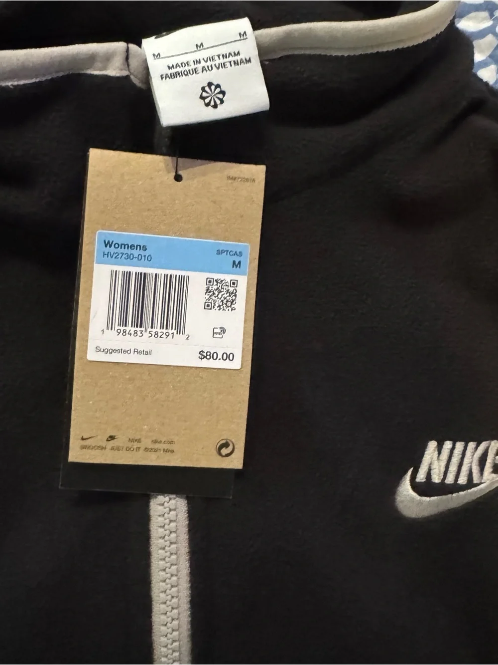 NWT medium NIKE Sportswear Club Fleece Womens Loose Cozy Track Jacket - Picture 2 of 3